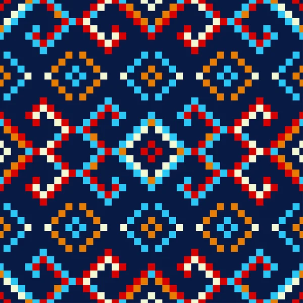 Vzor Bezešvé Etnické Boho Patchwork Texturu Tkaní Tradiční Ozdoba Tribal — Stockový vektor