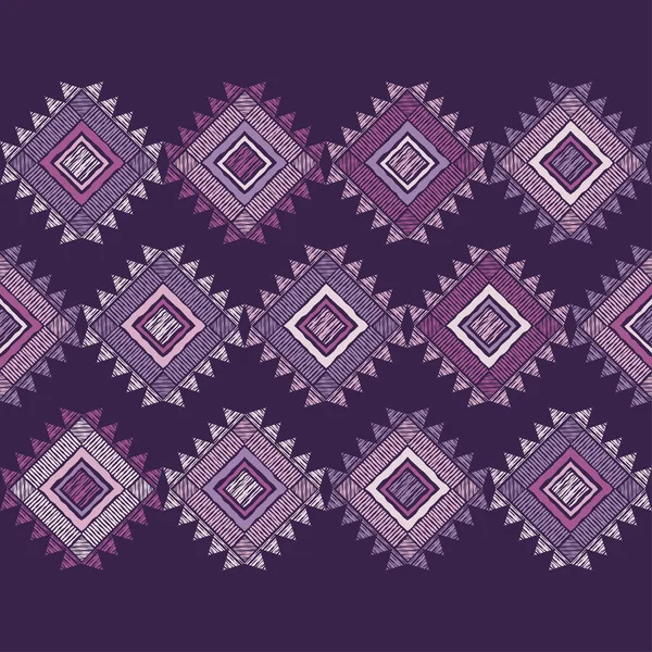 Patrón Étnico Boho Sin Costuras Textura Patchwork Tejiendo Adorno Tradicional — Vector de stock