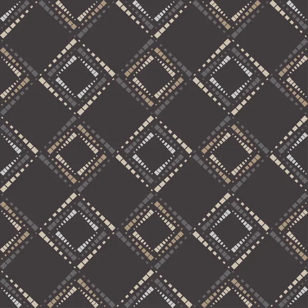 トレンディなシームレス パターン デザイン 正方形の図形 ハーフトーン ベクトルの幾何学的な背景 テキスタイル 招待カード ラッピング Web — ストックベクタ