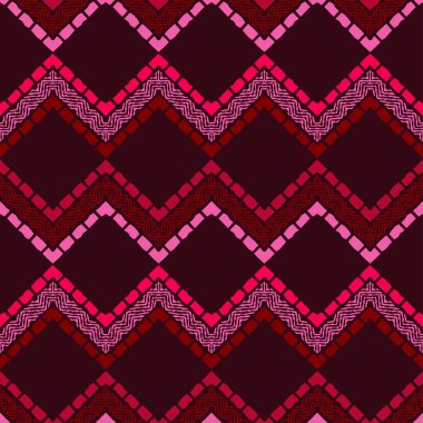 Son moda Dikişsiz desen tasarımlar. Zikzaklar desenli doku şekilleri. Vektör geometrik arka plan. Duvar kağıdı, tekstil, ambalaj, web sayfası arka planı davetiye, için kullanılabilir.