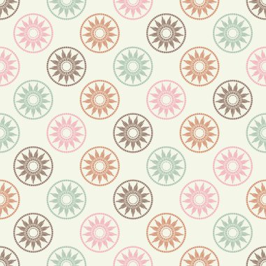 Polka dot seamless modeli. Etnik güneş. Geometrik arka plan. Duvar kağıdı, tekstil, ambalaj, web sayfası arka planı davetiye, için kullanılabilir.