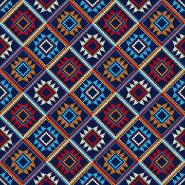 Etnik boho seamless modeli. Patchwork doku. Dokuma. Geleneksel süs. Kabile desen. Halk motif. Duvar kağıdı, tekstil, ambalaj, web sayfası arka planı davetiye, için kullanılabilir.