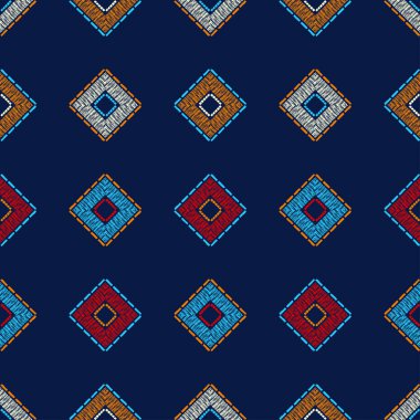 Etnik boho seamless modeli. Patchwork doku. Dokuma. Geleneksel süs. Kabile desen. Halk motif. Duvar kağıdı, tekstil, ambalaj, web sayfası arka planı davetiye, için kullanılabilir.