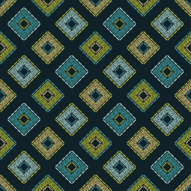 Etnik boho seamless modeli. Patchwork doku. Dokuma. Geleneksel süs. Kabile desen. Halk motif. Duvar kağıdı, tekstil, ambalaj, web sayfası arka planı davetiye, için kullanılabilir.