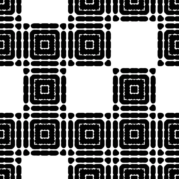 Patrón Étnico Boho Sin Costuras Formas Puntos Píxeles Textura Patchwork — Archivo Imágenes Vectoriales