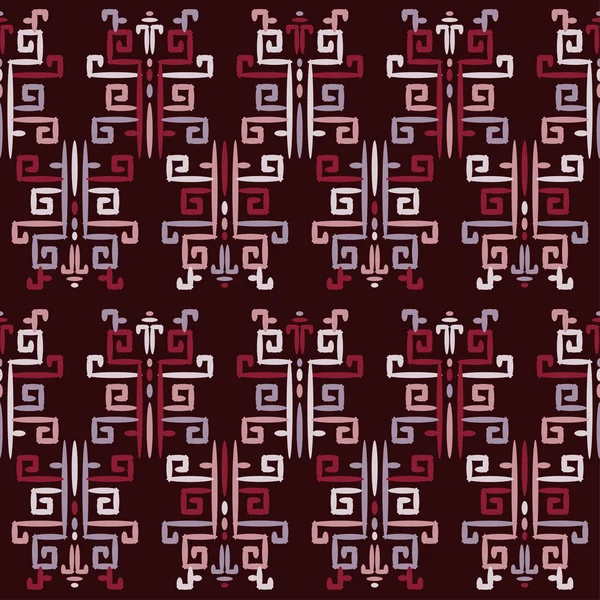 Бесшовный Рисунок Этнического Бохо Китайская Азиатская Картина Пэтчворк Текстуры Плетение — стоковый вектор