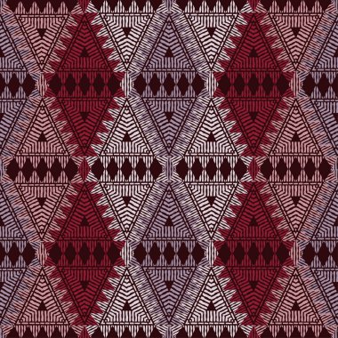 Etnik boho seamless modeli. Mozaik üçgen. Patchwork doku. Dokuma. Geleneksel süs. Kabile desen. Halk motif. Duvar kağıdı, tekstil, ambalaj, web sayfası arka planı davetiye, için kullanılabilir.