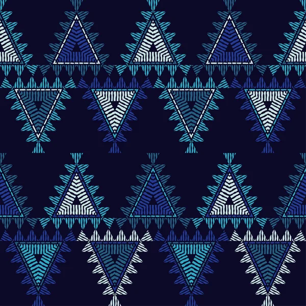 Patrón Étnico Boho Sin Costuras Mosaico Triángulos Textura Patchwork Tejiendo — Archivo Imágenes Vectoriales
