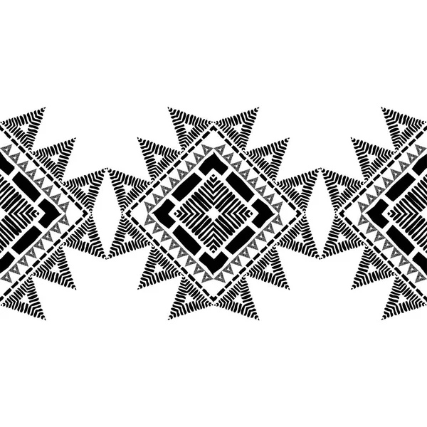 Patrón Étnico Boho Sin Costuras Textura Patchwork Tejiendo Adorno Tradicional — Archivo Imágenes Vectoriales