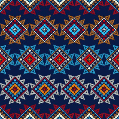 Etnik boho seamless modeli. Nakış kumaş üzerine. Patchwork doku. Dokuma. Geleneksel süs. Kabile desen. Halk motif. Duvar kağıdı, tekstil, ambalaj, web sayfası arka planı davetiye, için kullanılabilir.