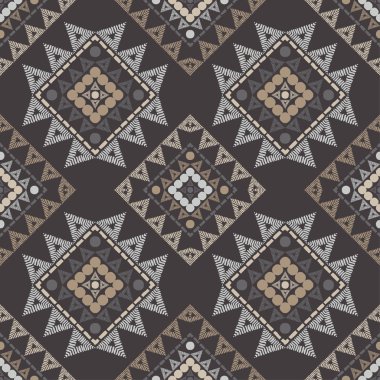 Etnik boho seamless modeli. Nakış kumaş üzerine. Patchwork doku. Dokuma. Geleneksel süs. Kabile desen. Halk motif. Duvar kağıdı, tekstil, ambalaj, web sayfası arka planı davetiye, için kullanılabilir.