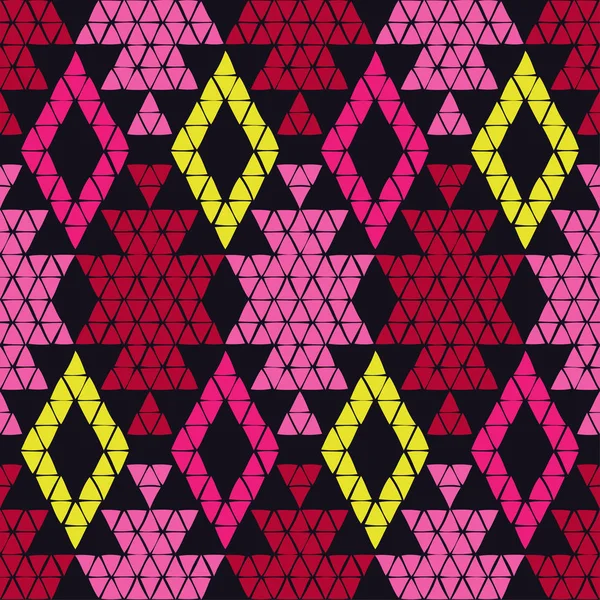 Patrón Étnico Boho Sin Costuras Bordado Tela Textura Patchwork Tejiendo — Vector de stock