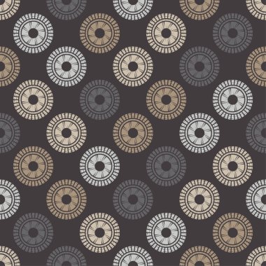 Polka dot seamless modeli. Mozaik etnik şekiller. Geometrik arka plan. Duvar kağıdı, tekstil, ambalaj, web sayfası arka planı davetiye, için kullanılabilir.