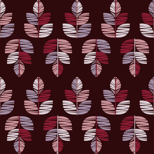 Nahtloser Hintergrund Mit Dekorativen Blättern Beschattung Blumenmosaik Kann Für Tapeten — Stockvektor