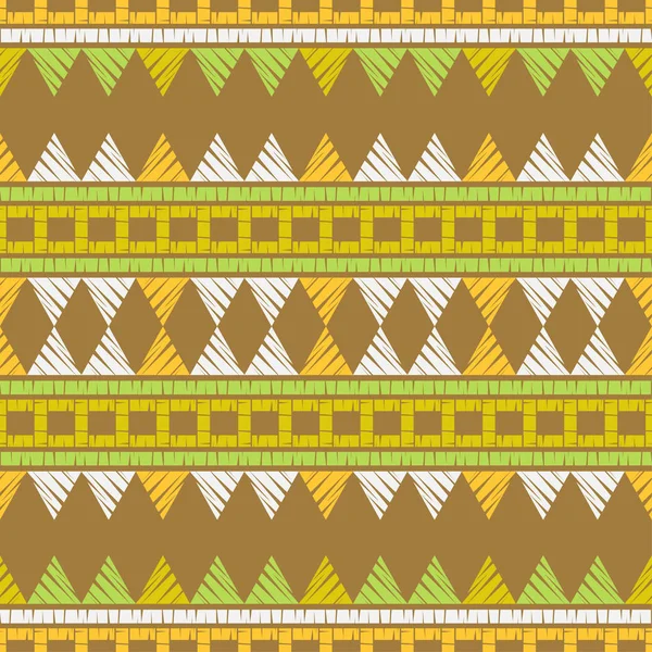 Patrón Étnico Boho Sin Costuras Bordado Tela Textura Patchwork Tejiendo — Vector de stock