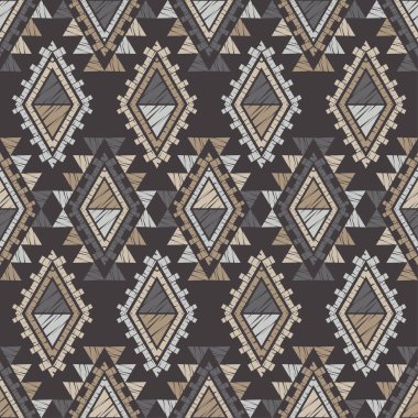 Etnik boho seamless modeli. Nakış kumaş üzerine. Patchwork doku. Dokuma. Geleneksel süs. Kabile desen. Halk motif. Duvar kağıdı, tekstil, ambalaj, web sayfası arka planı davetiye, için kullanılabilir.