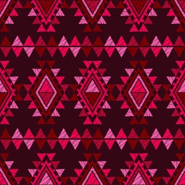 Etnik boho seamless modeli. Nakış kumaş üzerine. Patchwork doku. Dokuma. Geleneksel süs. Kabile desen. Halk motif. Duvar kağıdı, tekstil, ambalaj, web sayfası arka planı davetiye, için kullanılabilir.