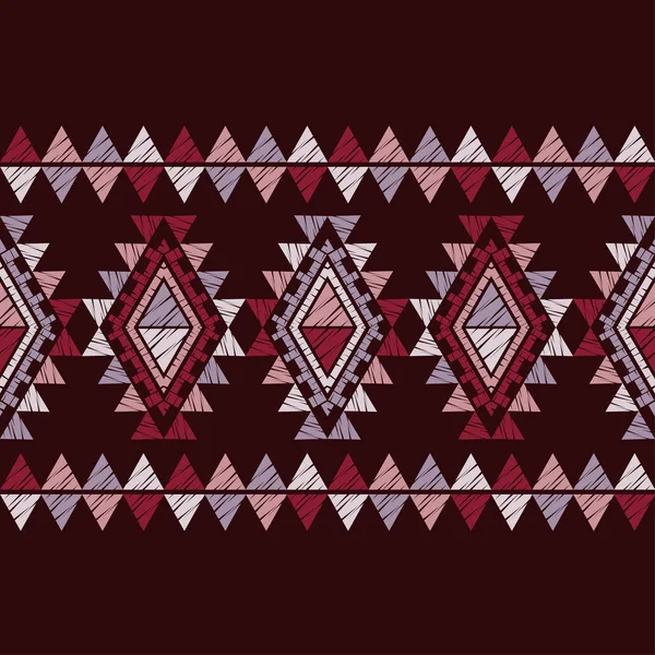 自由奔放に生きる民族のシームレスなパターン 生地に刺繍 パッチワークのテクスチャです 伝統的な飾り 部族のパターン 民俗モチーフ テキスタイル 招待カード ラッピング Web — ストックベクタ