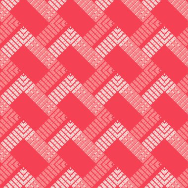 Trendy dikişsiz desen tasarımları. Eski doku ile zikzak Mozaik. Vektör geometrik arka plan. Duvar kağıdı, tekstil, davetiye kartı, sarma, web sayfası arka plan için kullanılabilir.