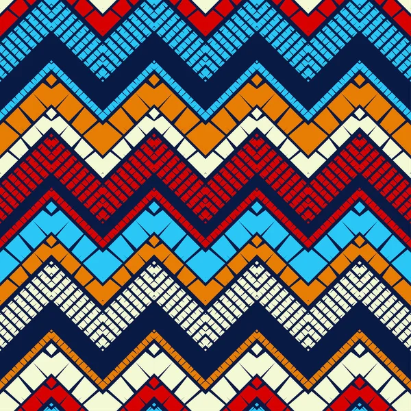 Diseños Patrones Sin Costura Moda Mosaico Zigzag Con Textura Antigua — Archivo Imágenes Vectoriales