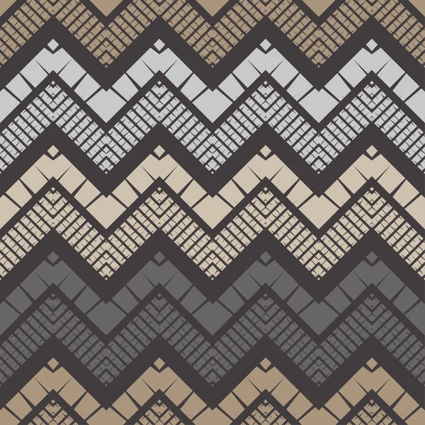 Modne Wzory Bez Szwu Mozaika Zygzak Starą Teksturą Geometryczne Tło — Wektor stockowy