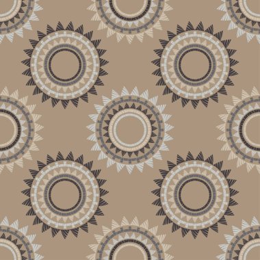 Polka nokta dikişsiz desen. Etnik figürlerin mozaiği. Bali. Eski doku. Geometrik arka plan. Duvar kağıdı, tekstil, davetiye kartı, sarma, web sayfası arka plan için kullanılabilir.