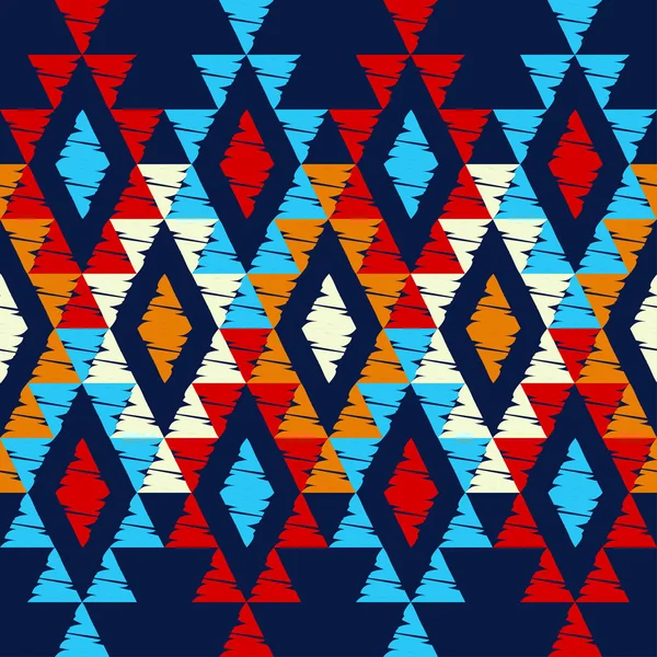 Patrón Étnico Boho Sin Costuras Bordado Tela Textura Patchwork Tejiendo — Vector de stock