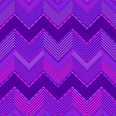 Trendy dikişsiz desen tasarımları. Şerit mozaiği. Zikzak. Vektör geometrik arka plan. Duvar kağıdı, tekstil, davetiye kartı, sarma, web sayfası arka plan için kullanılabilir.