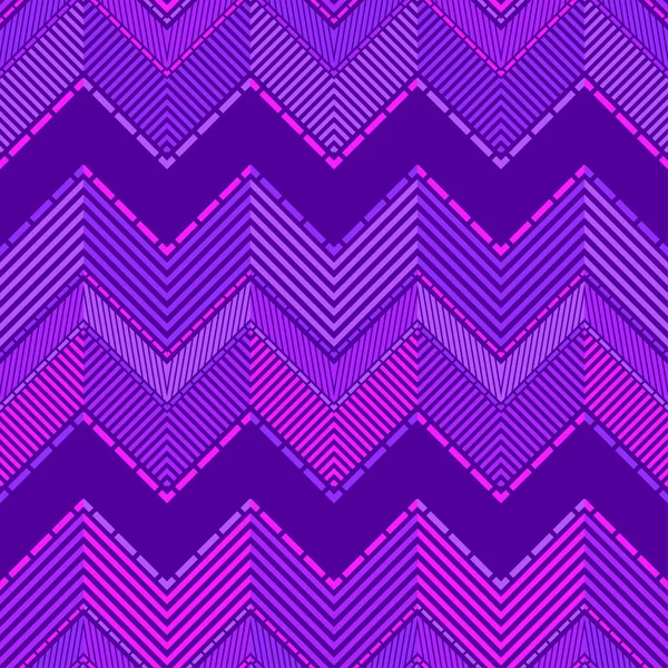 Motifs Sans Couture Mode Mosaïque Bandes Zigzag Fond Géométrique Vectoriel — Image vectorielle