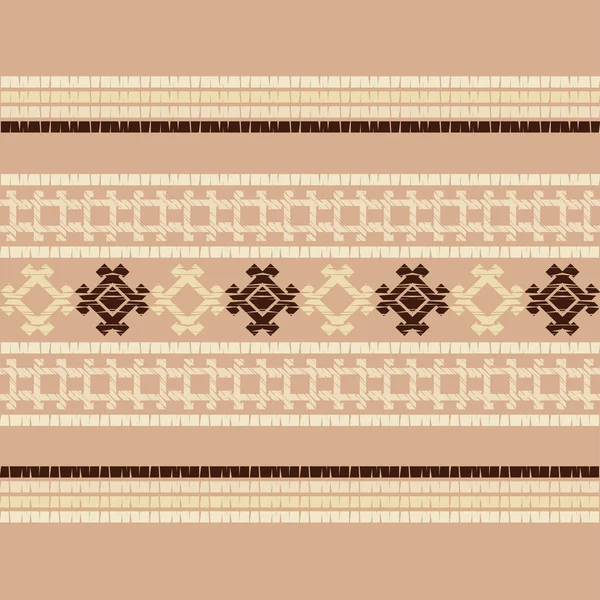 Patrón Étnico Boho Sin Costuras Bordado Tela Textura Patchwork Tejiendo — Vector de stock