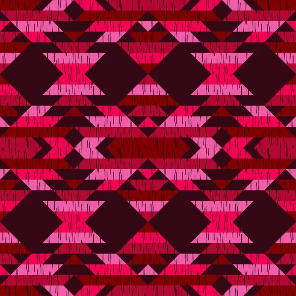 Patrón Étnico Boho Sin Costuras Bordado Tela Textura Patchwork Tejiendo — Vector de stock