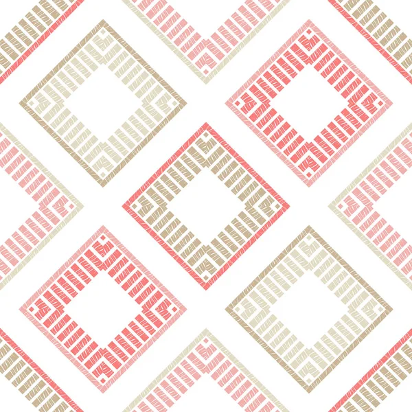 Boho 패턴입니다 직물에 수입니다 패치워크 텍스처입니다 전통적인 장식입니다 패턴입니다 모티브입니다 — 스톡 벡터