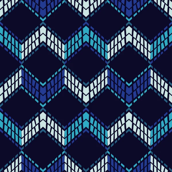 Trendy Naadloze Patroon Ontwerpen Zigzag Van Puntjes Vector Geometrische Achtergrond — Stockvector