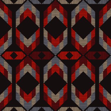 Etnik boho seamless modeli. Nakış kumaş üzerine. Patchwork doku. Dokuma. Geleneksel süs. Kabile desen. Halk motif. Duvar kağıdı, tekstil, ambalaj, web sayfası arka planı davetiye, için kullanılabilir.