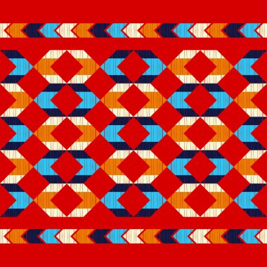 Etnik boho seamless modeli. Nakış kumaş üzerine. Patchwork doku. Dokuma. Geleneksel süs. Kabile desen. Halk motif. Duvar kağıdı, tekstil, ambalaj, web sayfası arka planı davetiye, için kullanılabilir.