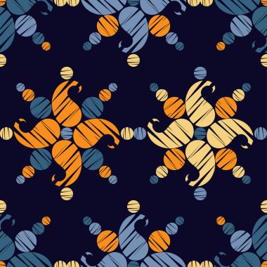 Paisley süsleme. Etnik Boho Dikişsiz desen. Ikat. Geleneksel süs. Halk motif. Duvar kağıdı, tekstil, davet kartı, sarma, Web sayfası arka plan için kullanılabilir.