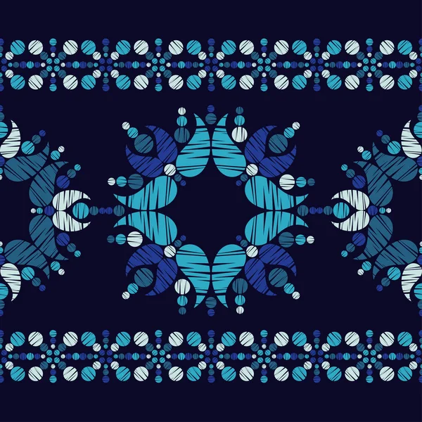 Paisley Ornament Ethnische Boho Nahtlose Muster Ikat Traditionelles Ornament Volksmotiv — Stockvektor