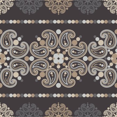 Paisley süsleme. Polka nokta. Etnik Boho Dikişsiz desen. Ikat. Geleneksel süs. Halk motif. Duvar kağıdı, tekstil, davet kartı, sarma, Web sayfası arka plan için kullanılabilir.