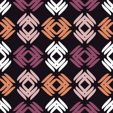 Etnik boho sorunsuz desen. Kumaş üzerine nakış. Patchwork doku. Dokuma. Geleneksel süs. Kabile tipi. Halk motifi. Duvar kağıdı, tekstil, davetiye kartı, sarma, web için kullanılabilir.