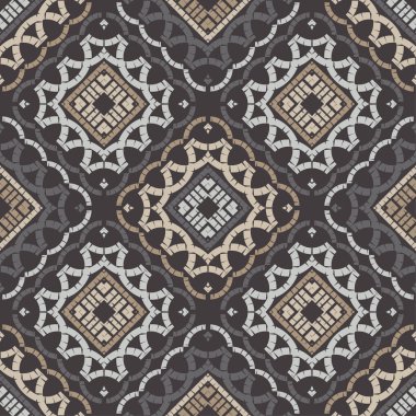 Etnik boho sorunsuz desen. Kumaş üzerine nakış. Patchwork doku. Dokuma. Geleneksel süs. Kabile tipi. Halk motifi. Duvar kağıdı, tekstil, davetiye kartı, sarma, web için kullanılabilir.