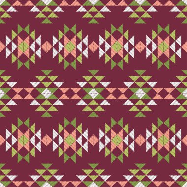 Etnik boho sorunsuz desen. Kumaş üzerine nakış. Patchwork doku. Dokuma. Geleneksel süs. Kabile tipi. Halk motifi. Duvar kağıdı, tekstil, davetiye kartı, sarma, web için kullanılabilir.