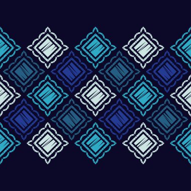 Etnik boho sorunsuz desen. Kumaş üzerine nakış. Patchwork doku. Dokuma. Geleneksel süs. Kabile tipi. Halk motifi. Duvar kağıdı, tekstil, davetiye kartı, sarma, web için kullanılabilir.