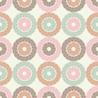 Polka noktalar Dikişsiz desen. Etnik figürlerin mozaiği. Desenli doku. Geometrik arka plan. Duvar kağıdı, tekstil, davet kartı, sarma, Web sayfası arka plan için kullanılabilir.