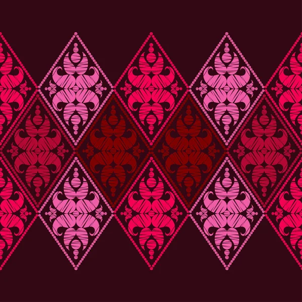 Ornement Paisley Pois Modèle Sans Couture Boho Ethnique Ikat Ornement — Image vectorielle