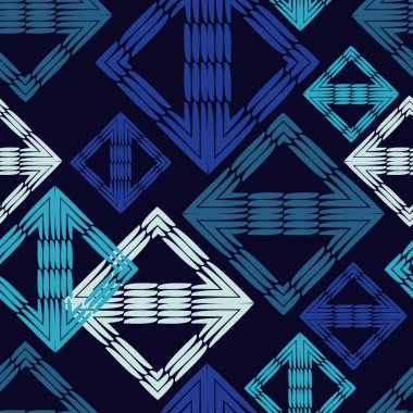 Etnik Boho Dikişsiz desen. Dantel. Kumaş üzerine nakış. Patchwork dokusu. Dokuma. Geleneksel süs. Kabile deseni. Halk motif. Duvar kağıdı, tekstil, sarma, Web için kullanılabilir.