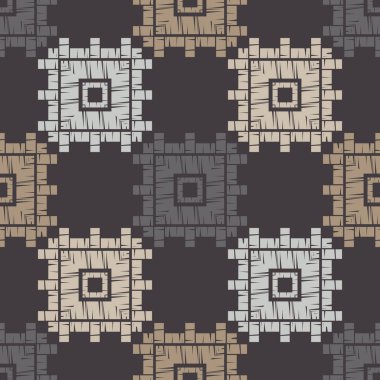 Etnik Boho Dikişsiz desen. Dantel. Kumaş üzerine nakış. Patchwork dokusu. Dokuma. Geleneksel süs. Kabile deseni. Halk motif. Duvar kağıdı, tekstil, sarma, Web için kullanılabilir.