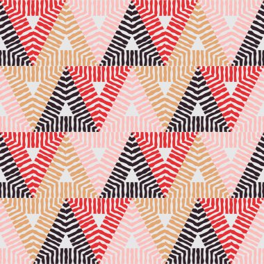 Etnik Boho Dikişsiz desen. Dantel. Kumaş üzerine nakış. Patchwork dokusu. Dokuma. Geleneksel süs. Kabile deseni. Halk motif. Duvar kağıdı, tekstil, sarma, Web için kullanılabilir.