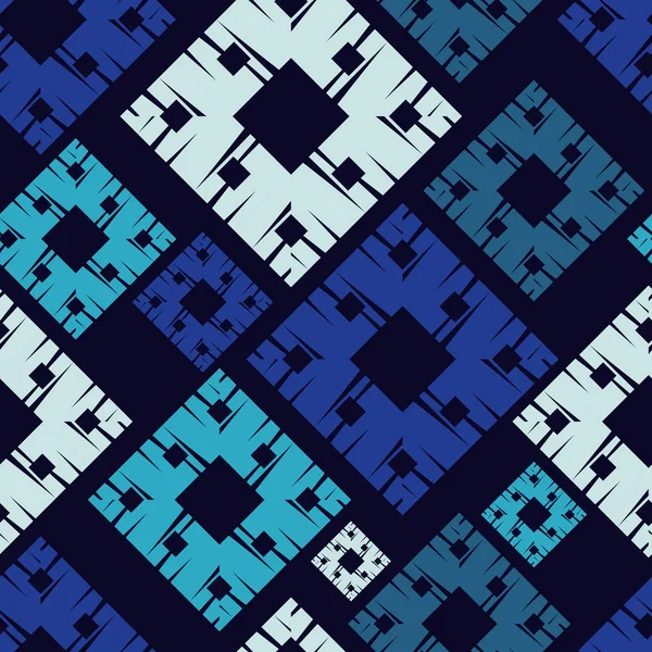 Etnický Bohémské Bezproblémový Krajky Výšivky Tkanině Textura Patchwork Tkaní Tradiční — Stockový vektor