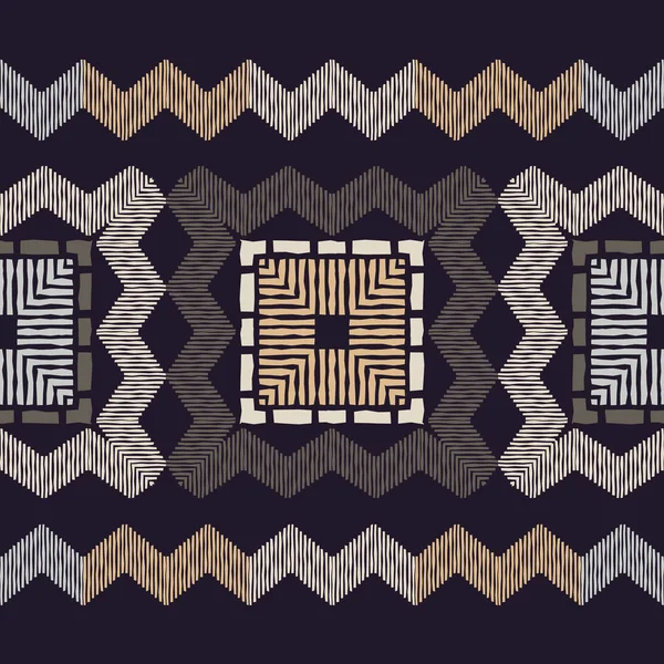 Çizgili yıldızlar. Etnik boho sorunsuz desen. Dantel. Kumaş üzerine nakış. Patchwork doku. Dokuma. Geleneksel süs. Kabile tipi. Halk motifi. Duvar kağıdı, tekstil, sarma, web için kullanılabilir.