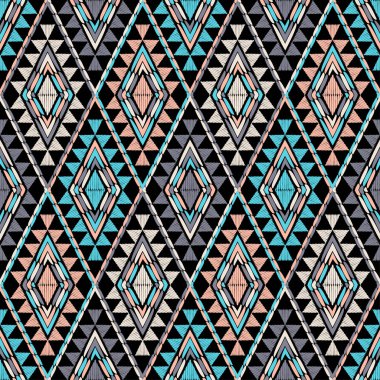 Etnik Boho Dikişsiz desen. Dantel. Kumaş üzerine nakış. Patchwork dokusu. Dokuma. Geleneksel süs. Kabile deseni. Halk motif. Duvar kağıdı, tekstil, sarma, Web için kullanılabilir.